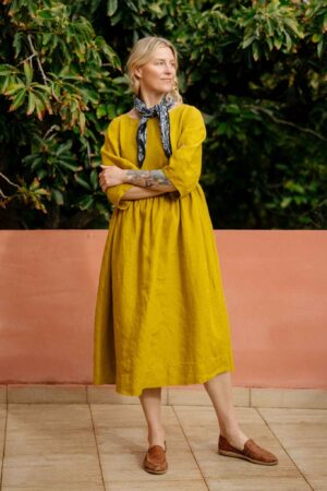 Gaia –  Linen Smock Dress